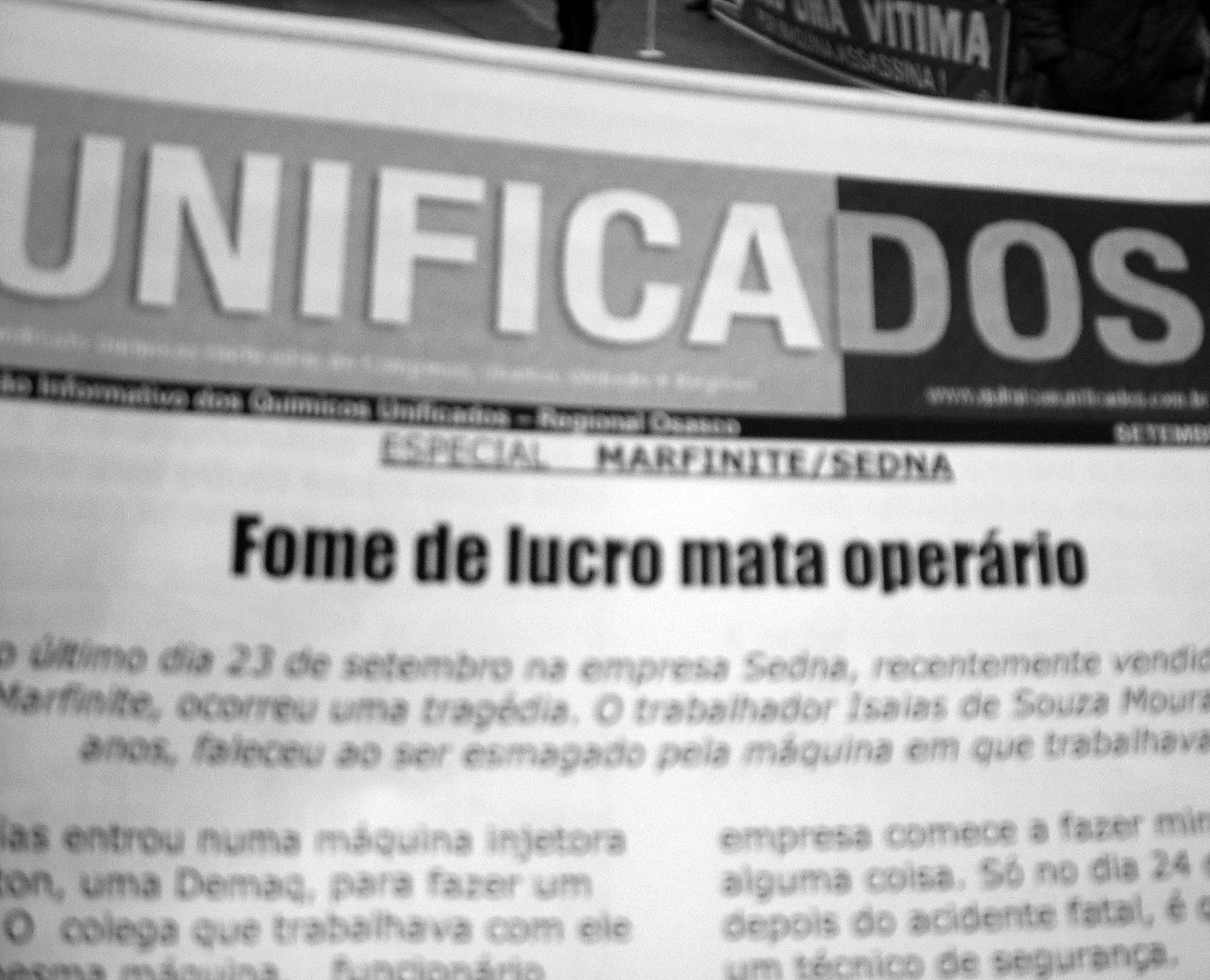 Protesto por morte de trabalhador na Sedna