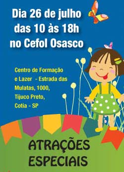 Festa Julina no Cefol Osasco, domingo próximo Festa Julina no Cefol Osasco, domingo próximo