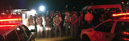 Assembléia reprimida Natura Cajamar Campanha salarial 2007 em 22 de outubro de 2007