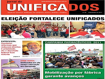 Jornal do Unificados: Sindicato sai fortalecido das eleições Jornal do Unificados: Sindicato sai fortalecido das eleições
