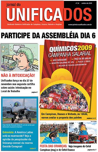 Capa Jornal do Unificados - 24ª edição - outubro/2009
