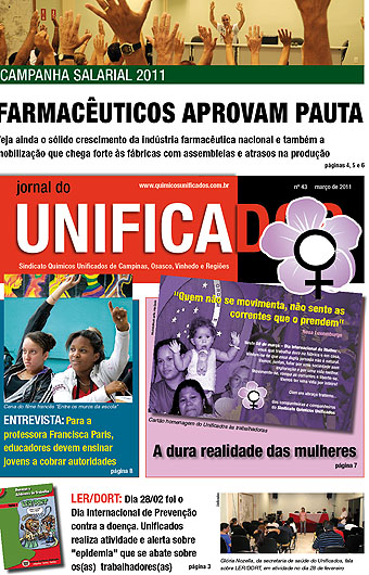 Capa do Jornal do Unificados - março/2011 - edição 43ª