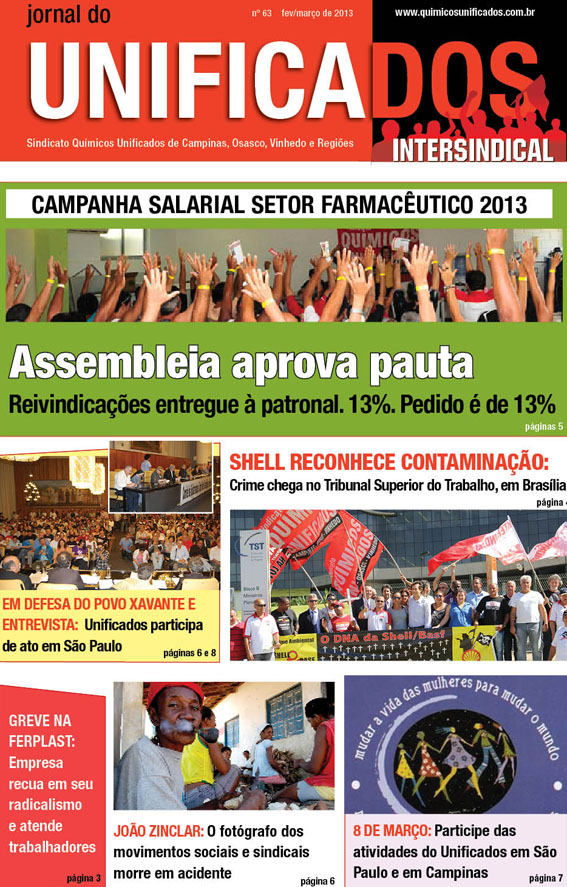 Jornal do Unificados - edição 63 de fevereiro/março-2013