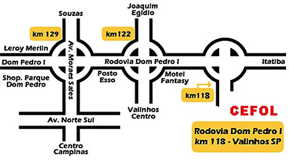 Mapa Cefol Campinas-Vinhedo